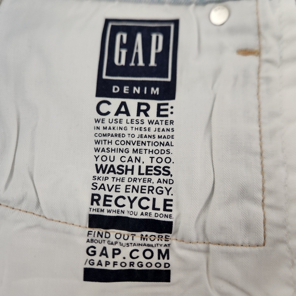 GAP Cheeky Straight High-rise Raw Edge Hem Jeans Denim Size 32/14S W-655 - Picture 8 of 9